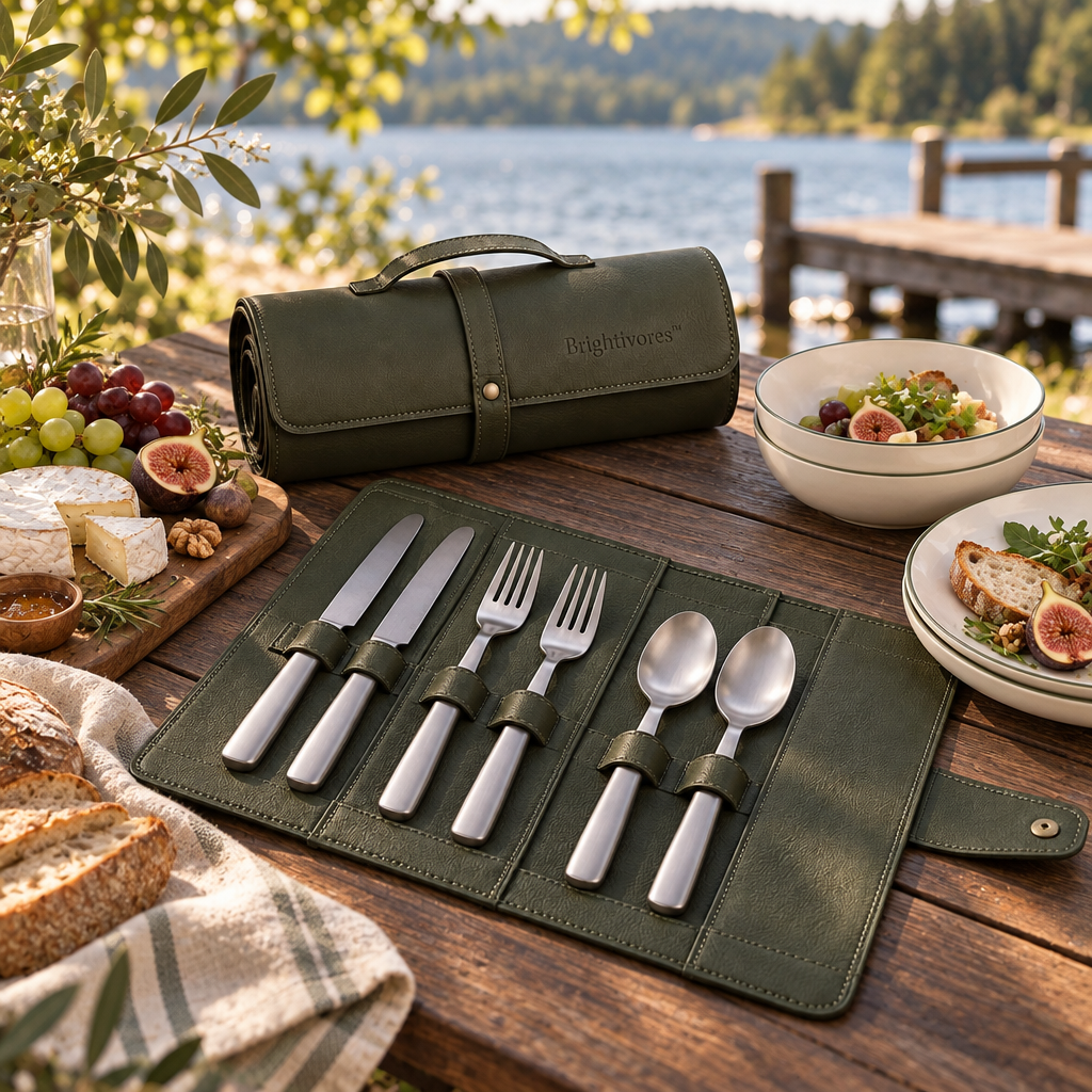 Brightivores™ Verdant Edge Picnic Tableware Set