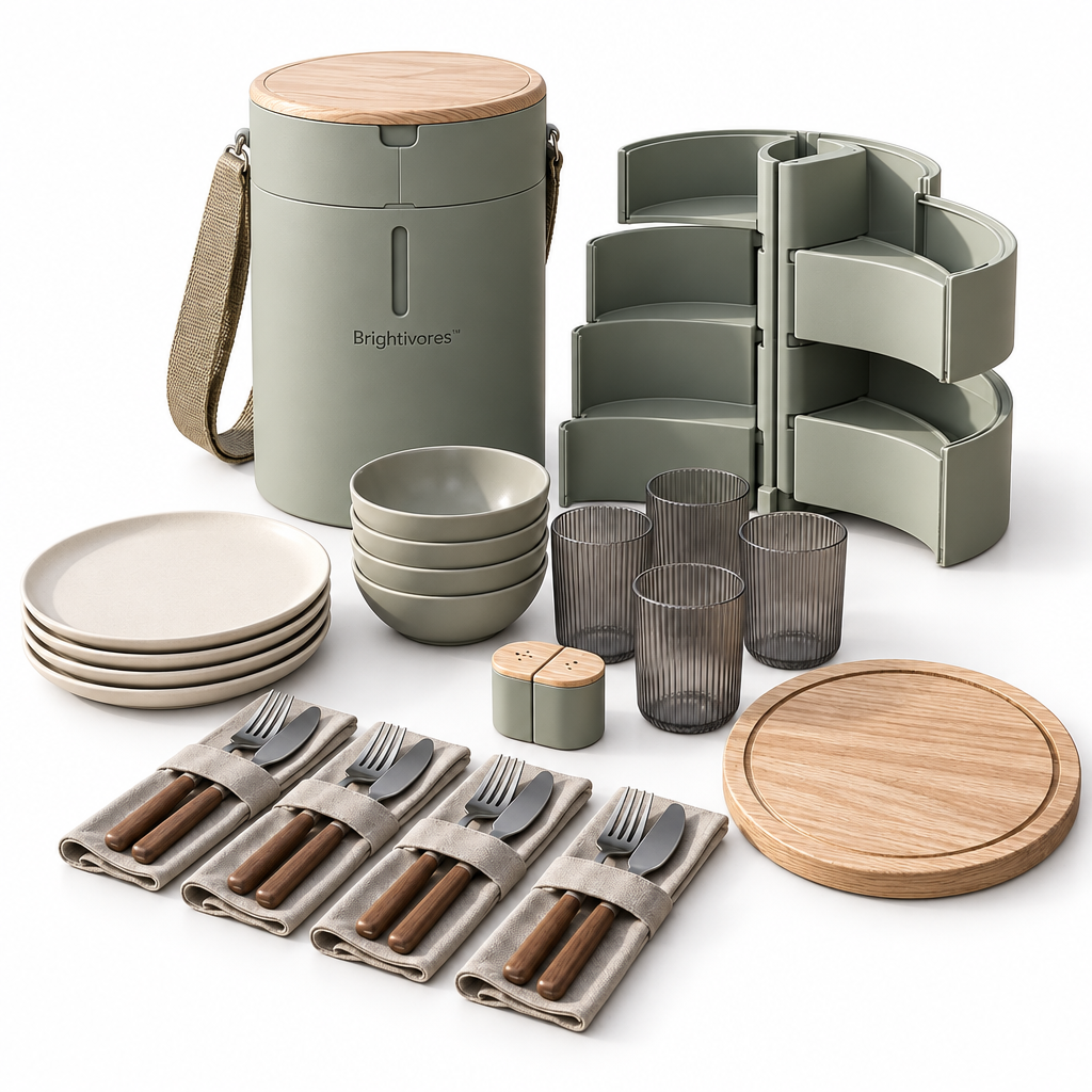 Brightivores™ Sage Column Modular Dining Set for Four