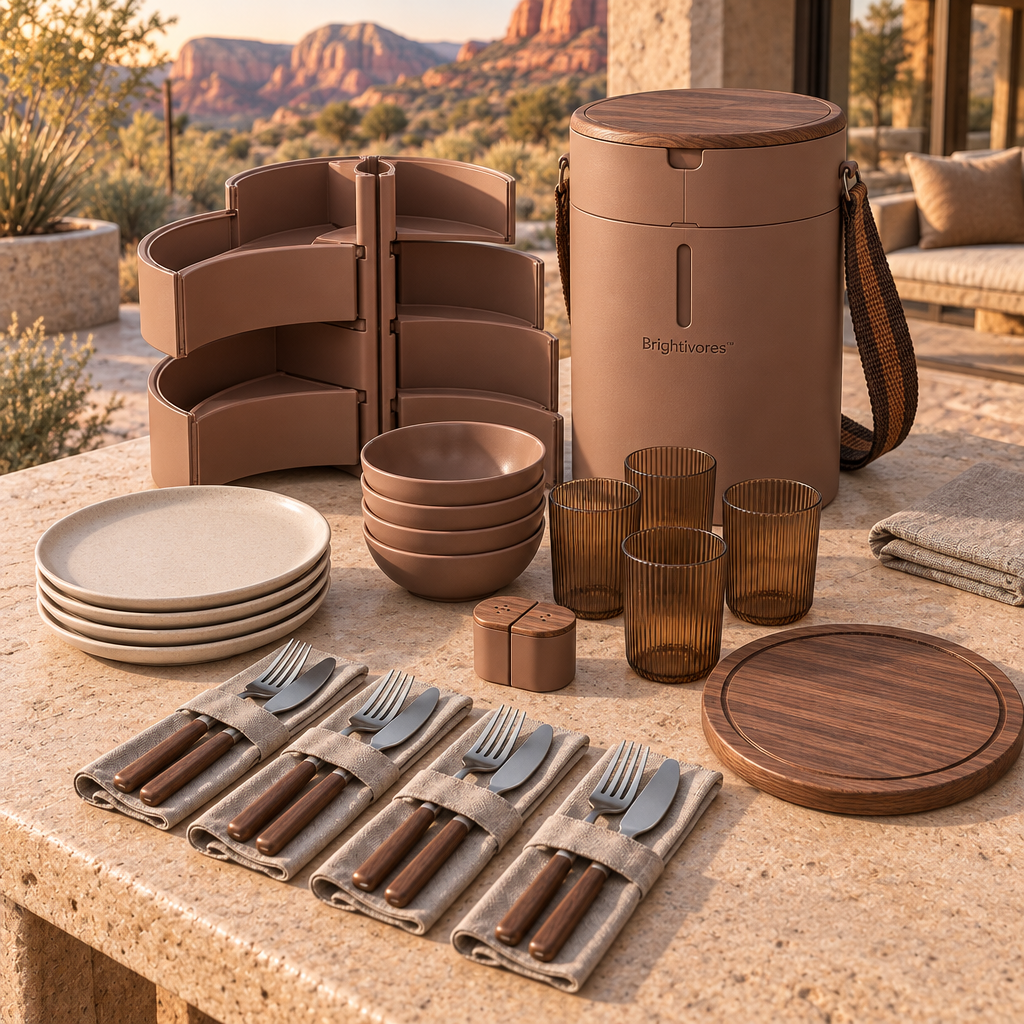 Brightivores™ Sage Column Modular Dining Set for Four