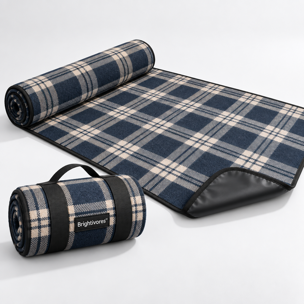 Brightivores™ Verdant Plaid Reversible Picnic Blanket
