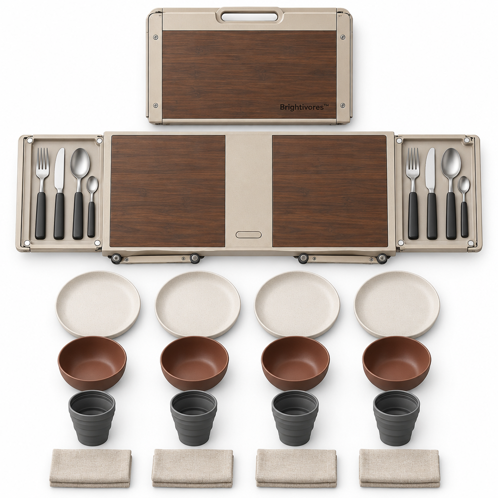 Brightivores™ RidgeTable Folding Dining System for Four