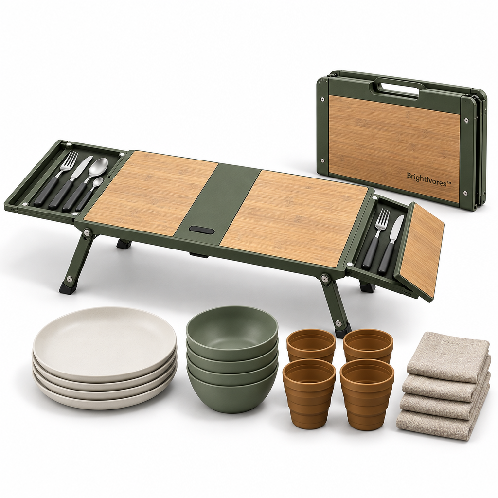 Brightivores™ RidgeTable Folding Dining System for Four
