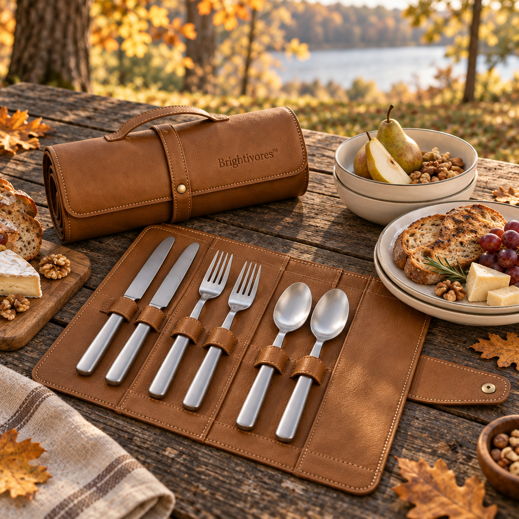 Brightivores™ Verdant Edge Picnic Tableware Set