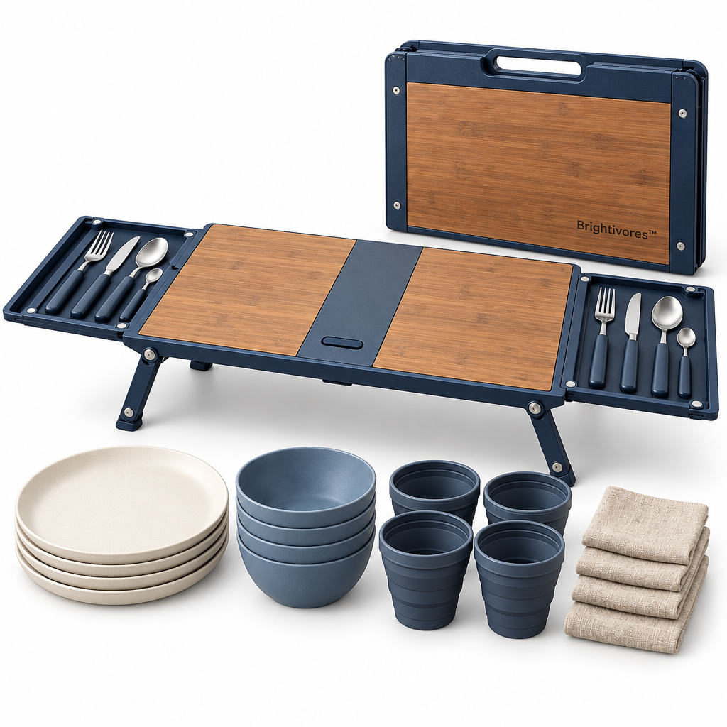Brightivores™ RidgeTable Folding Dining System for Four